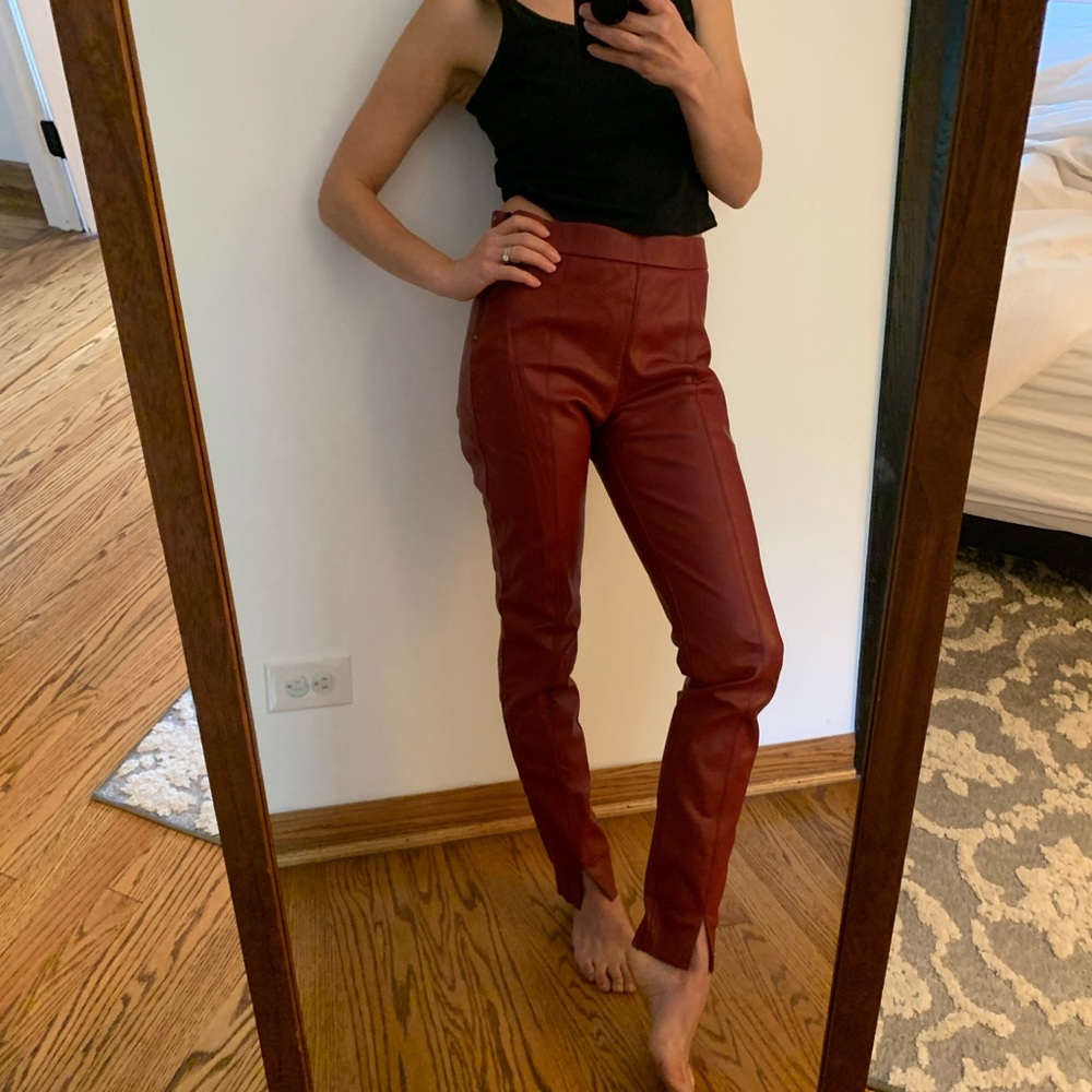 Zara leather leggings